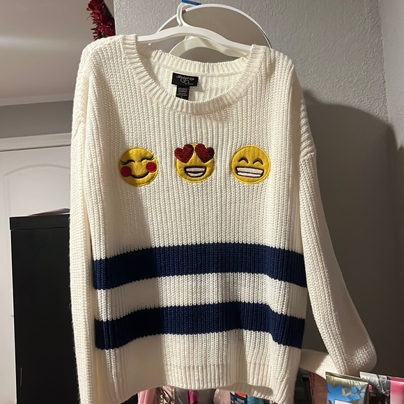 Sweaters Knitted Oversized Emoji Sweater Poshmark